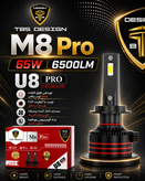 هدلایت M8 promax TBS توبیز پایه h1 سری جدید بسته دو عددی